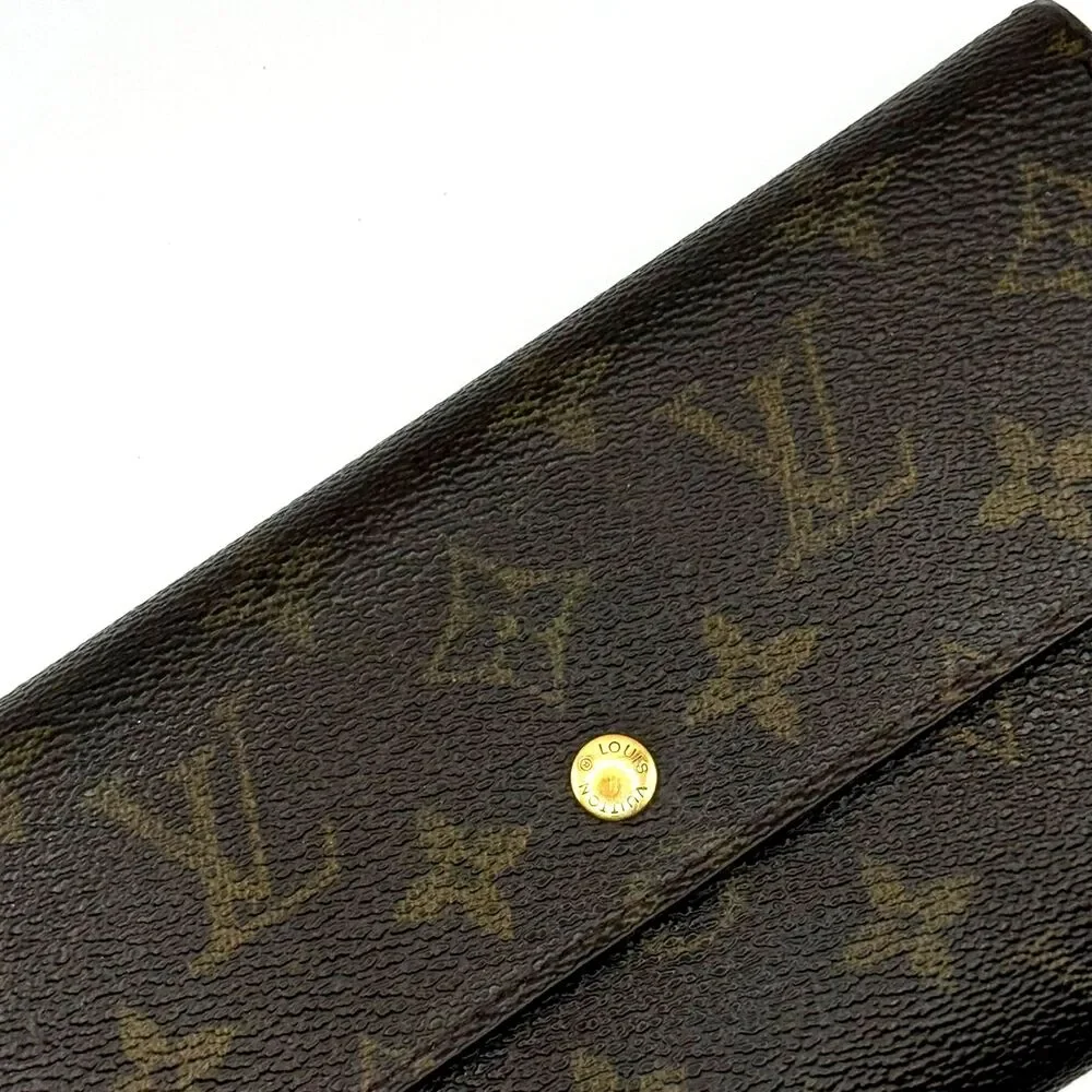 Louis Vuitton Porte Trésor International Monogram Wallet 2000 Vintage Authentic